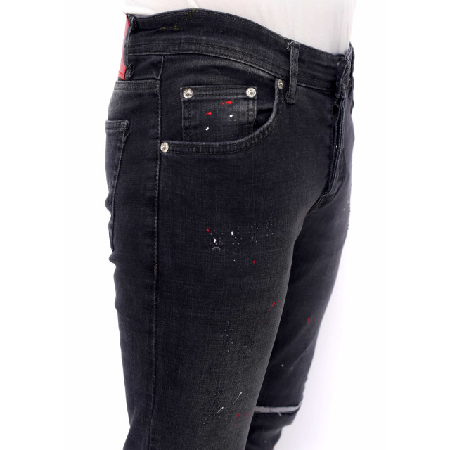 True Rise Ripped jeans met verfspatten slim fit dc D&C-040 large