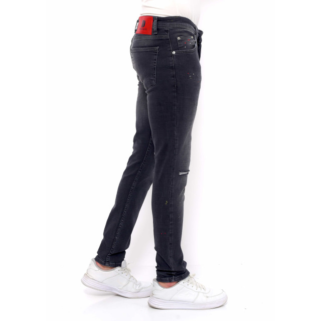 True Rise Ripped jeans met verfspatten slim fit dc D&C-040 large