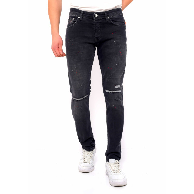 True Rise Ripped jeans met verfspatten slim fit dc D&C-040 large