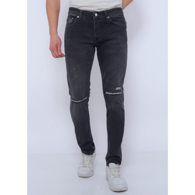 True Rise Ripped jeans met verfspatten slim fit dc D&C-040 large