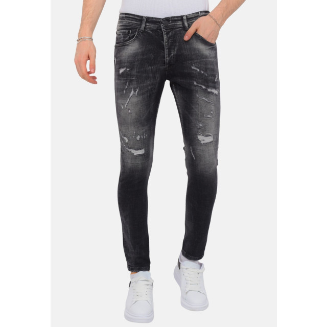 Local Fanatic Destroyed jeans with paint splatter slim fit LF-DNM-1086 large