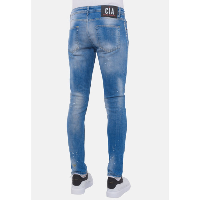 Local Fanatic Blue ripped skaterjeans slim fit LF-DNM-1078 large