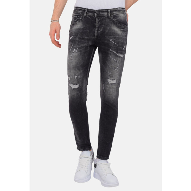 Local Fanatic Destroyed jeans with paint splatter slim fit LF-DNM-1086 large