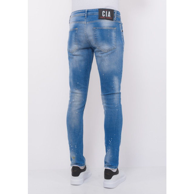 Local Fanatic Blue ripped skaterjeans slim fit LF-DNM-1078 large