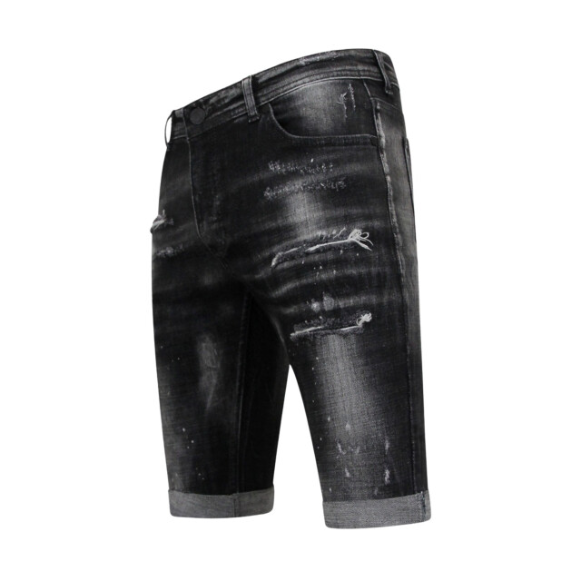 Local Fanatic Paint splatter destroy shorts stonewash slim fit LF-SHRT-1084 large