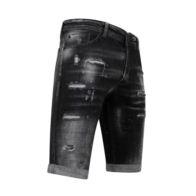 Local Fanatic Paint splatter destroy shorts stonewash slim fit LF-SHRT-1084 large
