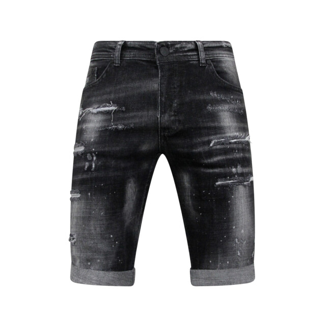 Local Fanatic Paint splatter destroy shorts stonewash slim fit LF-SHRT-1084 large