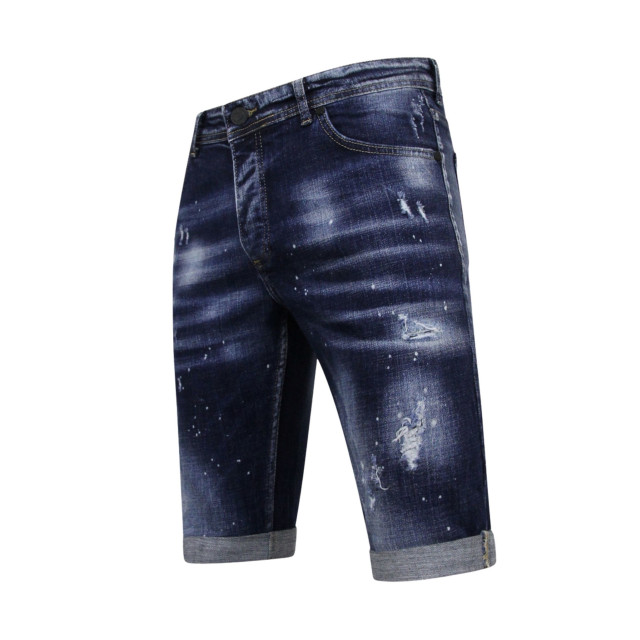 Local Fanatic Men's paint splatter stonewashed short slim fit LF-SHRT-1077 large