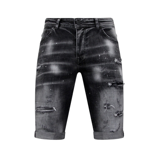 Local Fanatic Distressed short stonewash slim fit LF-SHRT-1087 large