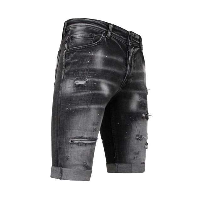 Local Fanatic Distressed short stonewash slim fit LF-SHRT-1087 large