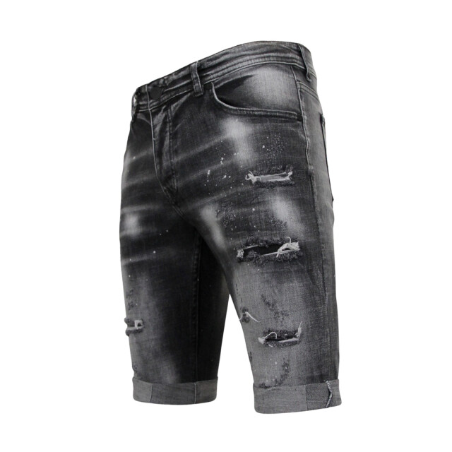 Local Fanatic Distressed short stonewash slim fit LF-SHRT-1087 large