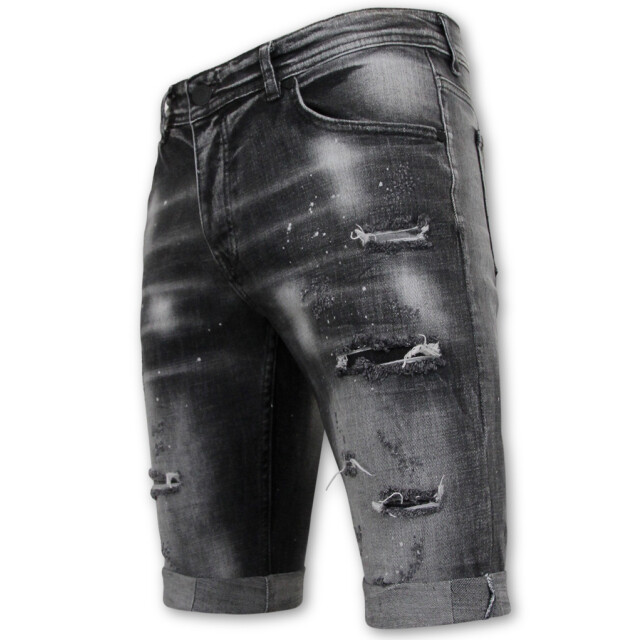 Local Fanatic Distressed short stonewash slim fit LF-SHRT-1087 large