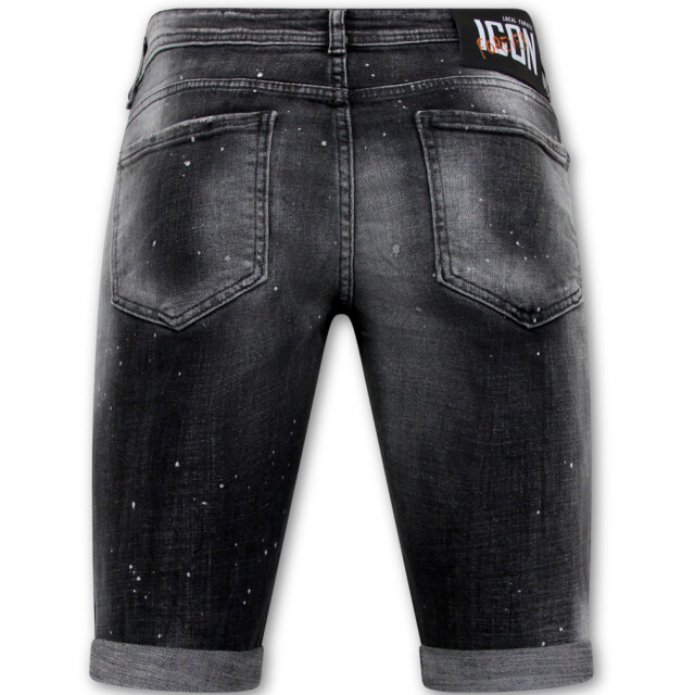 Local Fanatic Distressed short stonewash slim fit LF-SHRT-1087 large