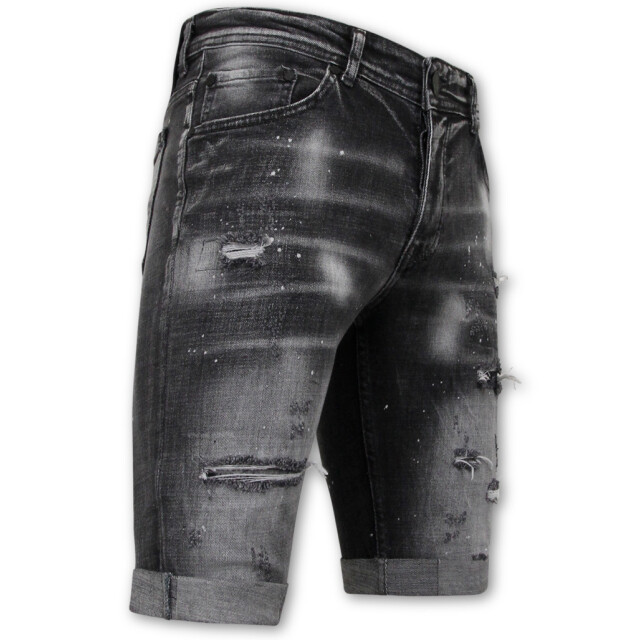 Local Fanatic Distressed short stonewash slim fit LF-SHRT-1087 large
