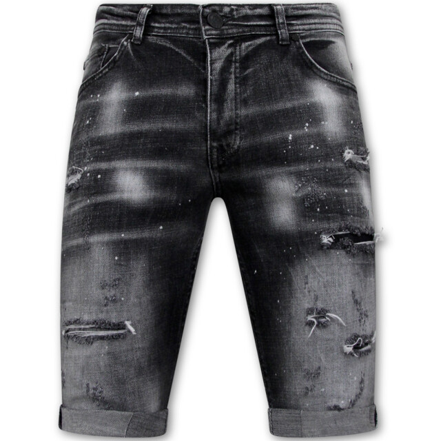 Local Fanatic Distressed short stonewash slim fit LF-SHRT-1087 large