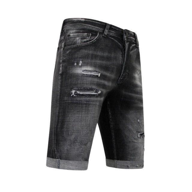 Local Fanatic Stonewashed ripped short slim fit LF-SHRT-1085 large