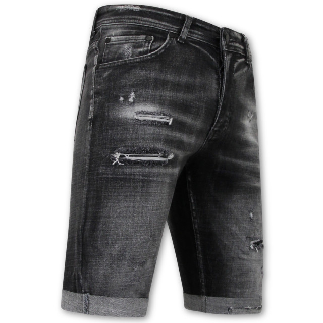 Local Fanatic Stonewashed ripped short slim fit LF-SHRT-1085 large