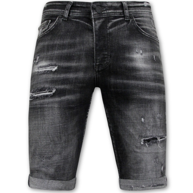 Local Fanatic Stonewashed ripped short slim fit LF-SHRT-1085 large