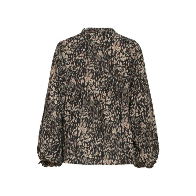 Smashed Lemon Top met dierenprint en pofmouwen adina black-brown 22825-999-775 large