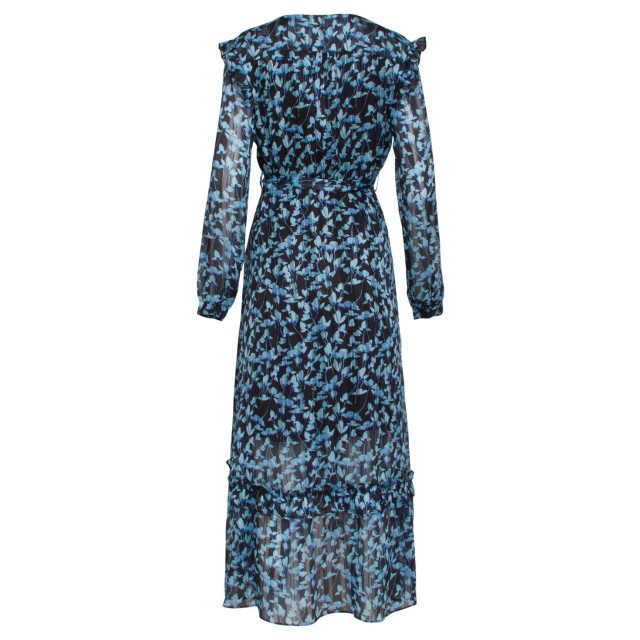 Smashed Lemon Ruffle jurk met bloemenprint en lurex albina black-blue 22859-999-625 large