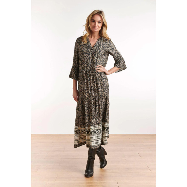 Smashed Lemon Maxi jurk ornment print zwart/beige thea 22611-999-775 large