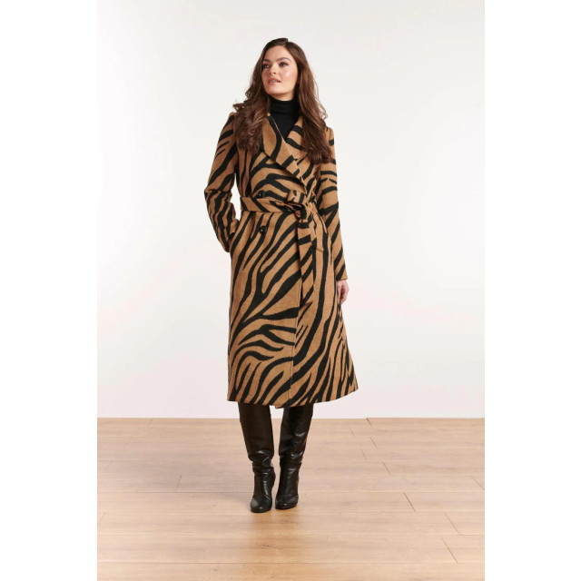 Smashed Lemon Lange jas zebra print bruin/zwart valery 22568-735-999 large