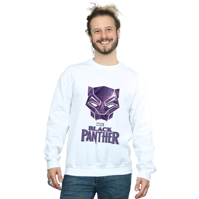 Li-cense Marvel heren zwarte panter masker logo sweatshirt UTBI13646_white large