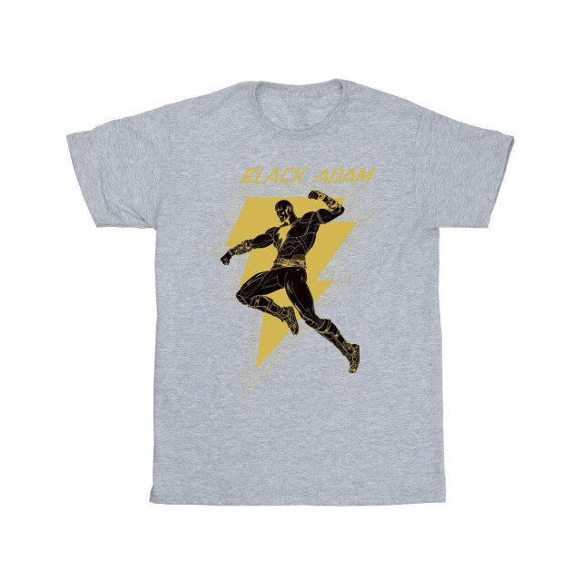Li-cense Dc comics meisjes zwart adam gouden bout borst katoenen t-shirt UTBI8795_sportsgrey large