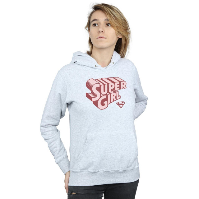 Li-cense Dc comics dames supergirl retro logo hoodie UTBI13328_sportsgrey large