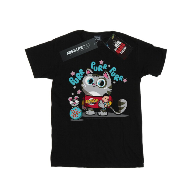 Li-cense The big bang theory meisjes bazinga kitty katoenen t-shirt UTBI8680_black large