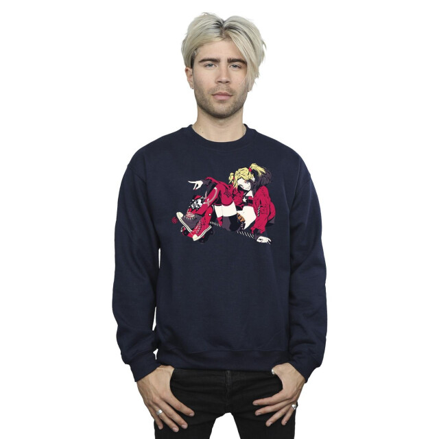 Li-cense Dc comics heren harley quinn rollerskates sweatshirt UTBI12739_navyblue large
