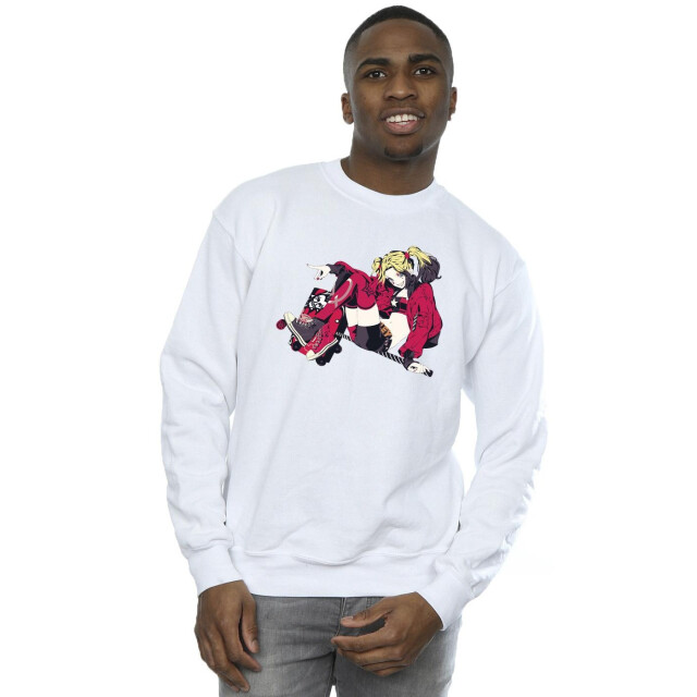 Li-cense Dc comics heren harley quinn rollerskates sweatshirt UTBI12739_white large