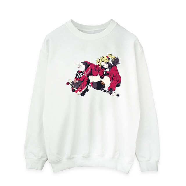 Li-cense Dc comics heren harley quinn rollerskates sweatshirt UTBI12739_white large
