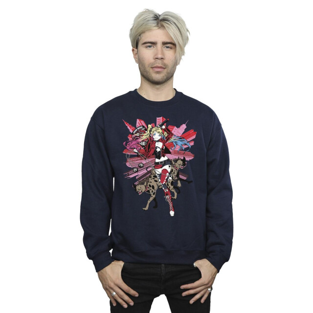 Li-cense Dc comics heren harley quinn hyenas sweatshirt UTBI12681_navyblue large