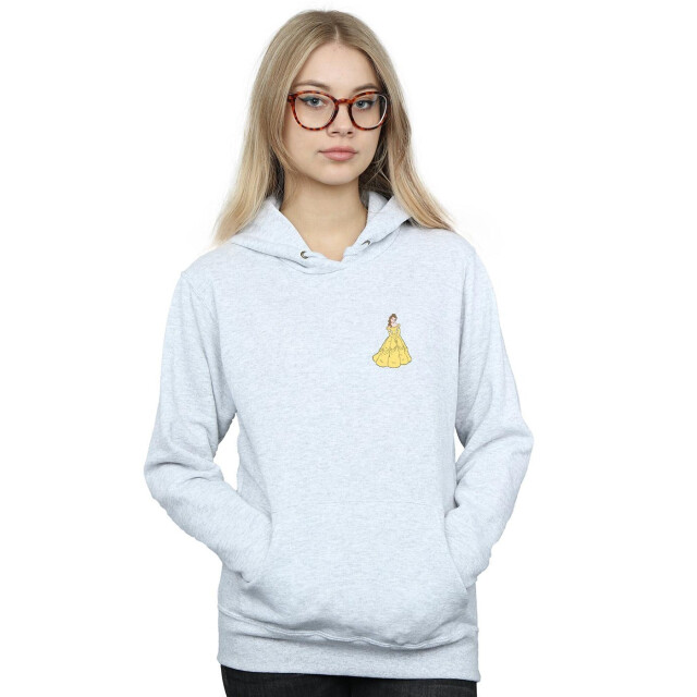 Li-cense Disney princess dames belle chest hoodie UTBI12478_sportsgrey large