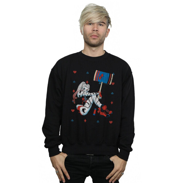 Li-cense Dc comics heren harley quinn speelkaart sweatshirt UTBI12352_black large