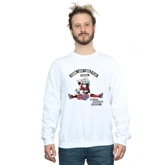 Li-cense Dc comics heren harley quinn kom uit en speel sweatshirt UTBI12308_white large