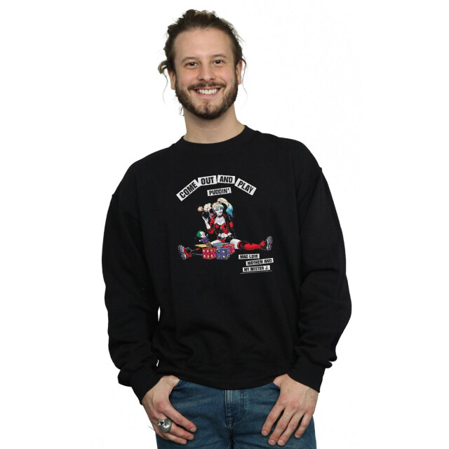 Li-cense Dc comics heren harley quinn kom uit en speel sweatshirt UTBI12308_black large