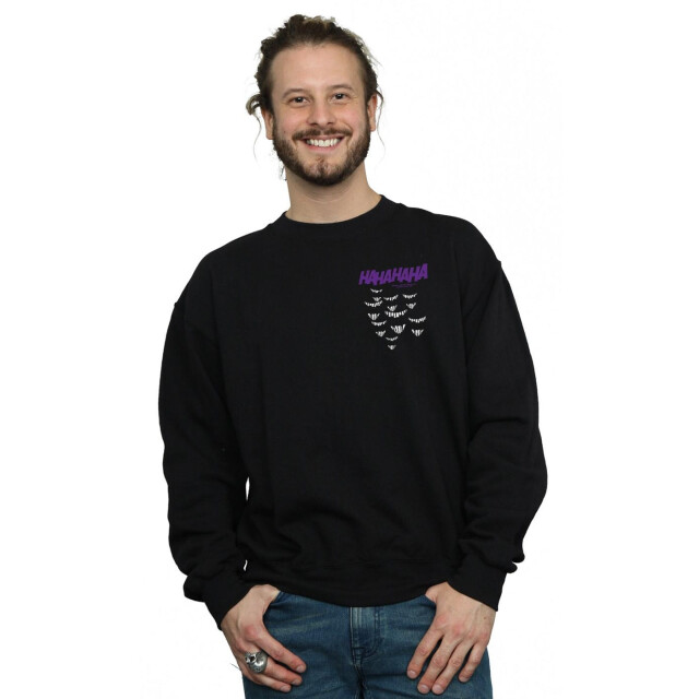 Li-cense Dc comics heren batman joker smile borst print sweatshirt UTBI12285_black large