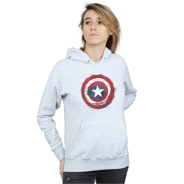 Li-cense Marvel dames captain america splatter shield hoodie UTBI11727_sportsgrey large