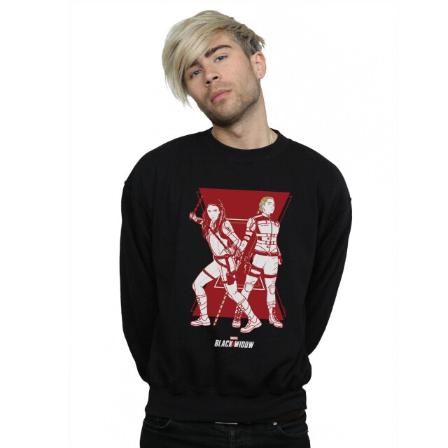 Li-cense Marvel heren black widow film zusters silhouet sweatshirt UTBI11526_black large