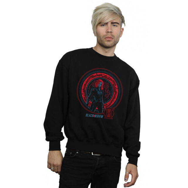 Li-cense Marvel heren black widow movie computer globe sweatshirt UTBI11465_black large