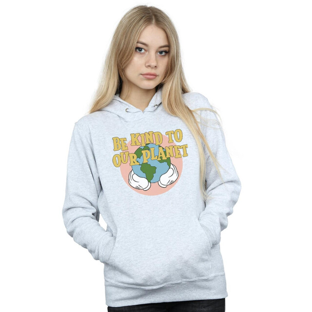 Li-cense Disney dames mickey mouse be kind to our planet hoodie UTBI10953_sportsgrey large