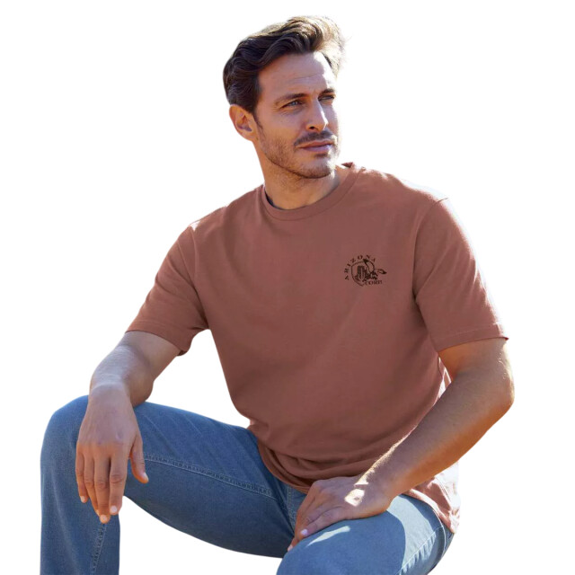 Atlas For Men Heren t-shirt met ronde hals (set van 4) UTAF1751_yellowtaupeblackterracotta large
