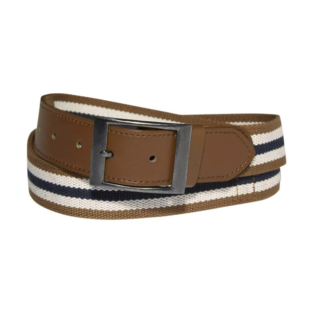 Atlas For Men Heren gestreepte verborgen zak tailleriem UTAF1015_brownwhite large