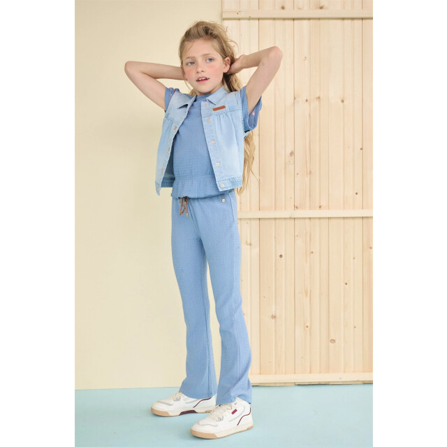 NoNo Zomer gilet meisjes denim dock N502-5308-113 large