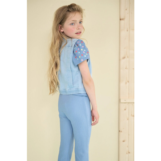 NoNo Zomer gilet meisjes denim dock N502-5308-113 large