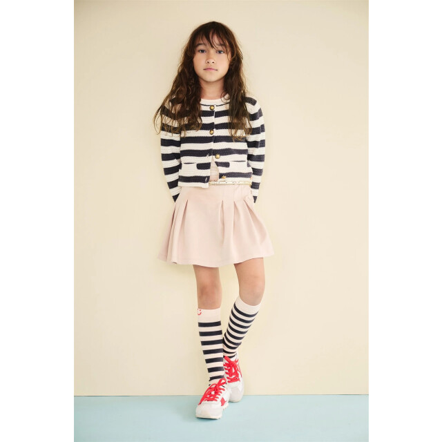 NoNo Zomer vest meisjes wit gebreid, gestreept aiko N502-5303-020 large