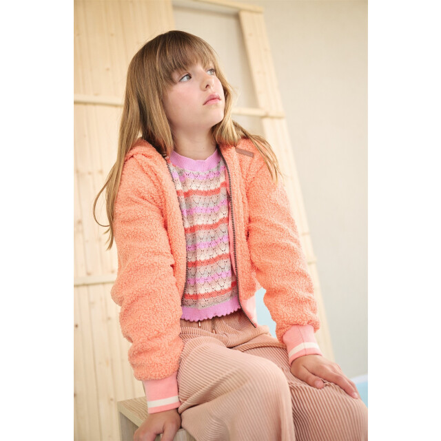 NoNo Zomer sweater meisjes bubblegum crochet gebreid keya N502-5304-272 large