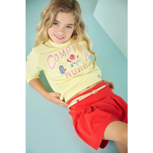 NoNo Zomer sweater meisjes - borduursel ko N502-5301-544 large